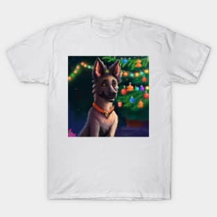 Cute Belgian Shepherd Drawing T-Shirt